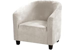 HOMECOVER Copripoltrona 1 Posto Elasticizato Copripoltrona Chesterfield Fodere Copripoltrona Velluto Copripoltrona Fodera Per Poltrona Per Hotel Salotto-beige-Large