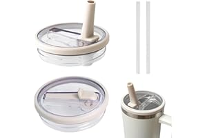 QLEBAO Stanley Cup Deckel, Auslaufsicher, Ersatz für 40oz, 2 Stück (weiß)