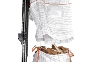 BIGBAGLAND Sacco per legna da ardere ventilato (non contiene legna) | Scarico completo I Carico di lavoro sicuro 1,5T | | Pacchetto da 10