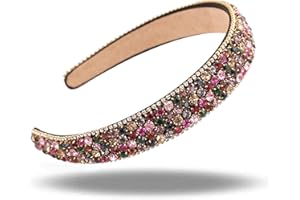 Xrten Damen Haarreif mit Strass,Fashion Elastisches Kristall Haarband für Hochzeit,Party