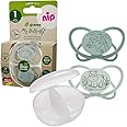 Nip Green Natural Eco-Friendly Butterfly Orthodontic Soother with Sterilizer Case 0-6M, 2pcs,Ultra-Light Silicone Pacifier,Newborns & Infant,Calms & Relaxes Babies, More Air flow, Made in Germany