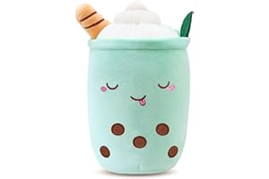 Guiffly Bubble Tea Plush, Boba Plush Fluffy Stuffies Soft Toys Cuddle Pillow Cute Stuff Squish Mallow Plush Toy Fluffy Stuffies Boba Plushies Milk Tea Hugging Pillow Cuddle Cushion