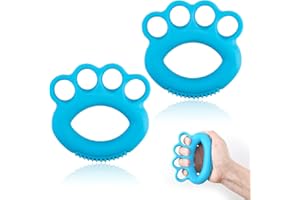 QOCO 2 PCS Hand Grips Strengthener,Silicone Finger Exerciser Stress Balls for Adults Hand Squeeze Finger Exerciser Grip Ball for Arthritis Elderly People Kids Injury Training Recovery