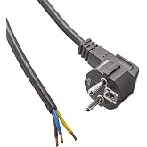 CABLEPELADO CEE7 power cable | Schuko plug to terminals | Section 1 mm&sup2; | H05VV-F | Suitable for sockets, power strips, power