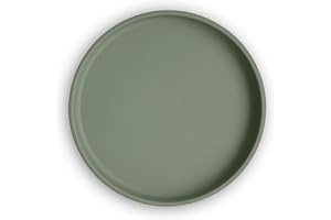 mushie Kinder Teller mit Rutschfestes Saugnapf | Silikon geschirr für Babys & Kleinkinder | BPA-frei | Spülmaschinenfest & mikrowellengeeignet | Klassische Version (Dried Thyme)