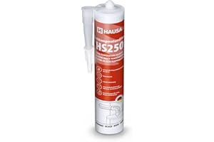 HAUSA silicone haute température HS250 noir 300ml mastic résistant à la chaleur à élasticité permanente +305°C mastic professionnel pour coller, sceller fours, durcissement rapide