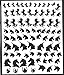 Unicorn Nail vinyl stickers ( Black )