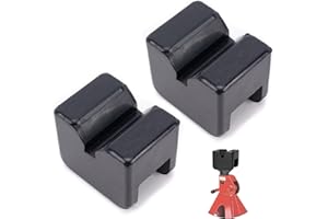 SOEWIOU Jack Pad en Caoutchouc, 2 Pcs Adaptateurs en Caoutchouc pour Support de Cric, Cric de Levage de Voiture Adaptateur, Support Universel en Caoutchouc Fendu