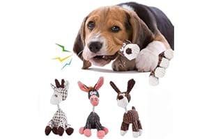 SEAAZQURTLES 3PCS Petsboro Bitebuddy, Petsboro Bitebuddy Dog Toy,Resistant Squeaky Dog Toys for Heavy Chewers, Unbreakable Stuffed Plush Dog Toys for Aggressive Chewers,Cute Soft Dog Toys for Teeth Cleaning