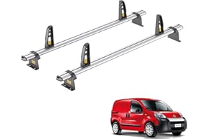 VAN DEMON Van Guard Roof Rack for Fiat Fiorino (2008+) 2 Aluminium Roof Bars & 4 Load Stops - VG270-2