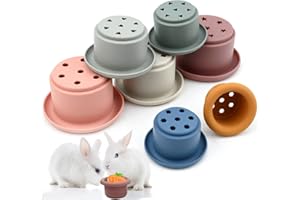 VALICAER Juguetes de Conejo 7 Piezas Vasos Apilables de Conejito Taza de Juguete apilable de Silicona Bunny Toys Juguetes Anidados Pet Toys Accesorios para Romper el aburrimiento para Conejo pequeños