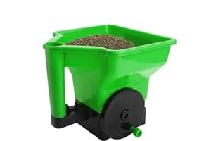 DOSLILYY Handy Lawn Seed Spreader,Handheld Spreader, Rotary Grass Seed Spreader And Lawn Feed Spreader,Lawn Fertiliser Spreader Hand Held,Large Space Capacity Broadcast Fertilizer Spreader Garden Seeder