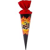 goldbuch 93052 Geschwisterschultüte mit Monstertruck Motiv, Zuckertüte 35 cm, Schultüte aus Lackkarton, Geschenkverpackung fü