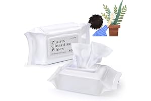 Leopong Plants Cleaning Wipes for Leaf Shine, Clean and Photosynthesis- Weave Unscented Wipes Perfect Plant Cleaner for Indoor Outdoor Plants | 80 Wipes