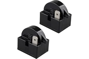 Futheda Lot de 2 compresseurs pour réfrigérateur congélateur 220 V 22 Ohm 1 broche Noir