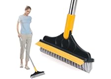 Swiffer Bathroom Cleaning Brush with Wiper 2 in 1 Tiles Cleaning Brush Floor Scrub Bathroom Brush with Long Handle 120° Rotat