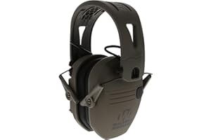 Walker's Razor Tacti-Grip Paraorecchie Mega Flat Dark Earth, High Performance Silicone Composito Slip Free Headband - Naturale suono Chiarezza Full Dynamic Range 23NRR