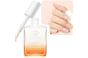Modelones Endurecedor Uñas, Stronger Nail Evita Rotura y Separación, 15ML Fortalecer Uñas Débiles que se Rompen, Fortalecedor de Uñas, Tratar Uñas Rotas, Finas y Frágiles, Relleno de uñas-Blanco