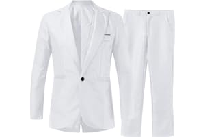 BELLIDONNA Abiti da Uomo Completo da Uomo per Affari di Tinta Unita Matrimonio Business Formale Suit Completi Abito da Lavoro Blazer Giacche Casual Pantaloni Elegante Cerimonia Giacca Party Wedding 2 Pezzo Suit