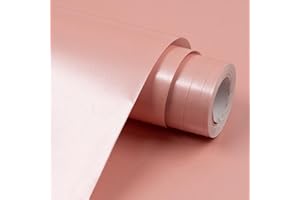 HJYODY Rotolo di carta da regalo opaca rosa, 43 cm x 12 m, tinta unita perlata - carta lucida per matrimoni, baby shower, compleanni, feste, decorazioni regalo per festival