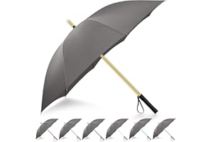 BESTKEE Ombrello a LED dal design spada laser, ombrello nero Star Wars con 7 colori e torcia integrata