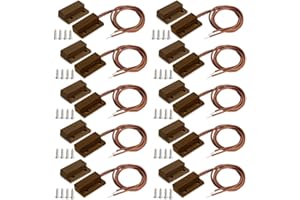 Gebildet 10pcs MC38 Marrone Cablato Sicurezza Finestra Porta Contatto Sensore Allarme Magnetico Interruttore Reed Magnete Vicino - Collegare Circuito, Magnete Lontano - Interrompere Circuito