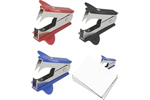AFHGDJR 3 PCS Entklammerer,klammerentferner,heftklammerentferner,brieföffner,stapler,Rot, Blau, Schwarz,Geeignet für den Täglichen Gebrauch im Büro und zu Hause