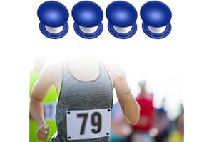 KEQAR 4 Paar Magnete für Startnummernhalter, Startnummernbefestigung, Startnummernmagnete, Läuferzubehör, magnetische Startnummernbefestigung zur Verwendung mit Nummern (dunkelblau)