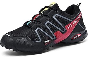 WYUKN Chaussures de VTT Homme,Chaussures de Cyclisme sur Route pour Hommes antidérapants pour Le Cyclismer, Respirantes et Confortables,Black3-43EU