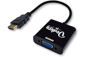 Donkey pc – Conversor HDMI a VGA. Adaptador hdmi a vga + Audio para pc de hasta 1920x1080p. Convertidor de Vídeo para PC, TV, portátiles, proyectores y Otros.