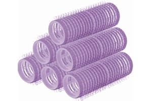 PARSA Beauty rulos pelo autoadhesivos (⌀ 21 mm / Lila / 6 unidades) – Hair rollers para rizos – Prácticos bigudies pelo de velcro para peinados con estilo