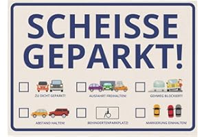 trendaffe Scheisse Geparkt! Comic Edition Notizblock für die Windschutzscheibe im 50er Set
