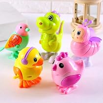 SUPER TOY 3 PEC Jumping Bird Animals Key Operated Wind Up Toys for Toddler Kids Colorful Funny Moving Toys for Babies 6-12 Mo