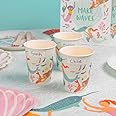 Talking Tables Mermaid Paper Cups Recyclable & Eco-Friendly Kids Birthday Party Tableware Decorations for Colourful Under The Sea Themed Celebrations or Baby Shower 8-Pack, WAVESCUP