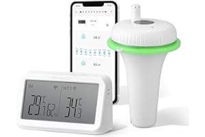 Inkbird Schwimmendes Pool thermometer mit IBS-M2 Wlan Gateway-Kombination, App Steuerung, 9 Kanal für Schwimmbad, Teich
