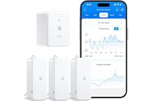 GOVEE LIFE GoveeLife WLAN Hygrometer Thermometer Innen 3 Pack, Smart Temperatur und Luftfeuchtigkeitsmesser mit App Benachrichtigung und Datenspeicherung, geeignet für Gewächshaus, Weinkeller
