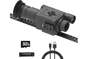 SUZLAZYR NK008 Visore Notturno Digitale per la Caccia, Mirino monoculare a infrarossi HD 1080p, Zoom Digitale 5X, Illuminatore IR 850 Incorporato