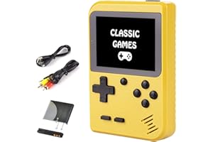 SCFRF Kids Mini Handheld Games Console with 400 Retro Classical FC Game for Boy Girl, 2.8 Inch, Rechargeable Battery, Christmas Birthday Gift Present for Adult Kids