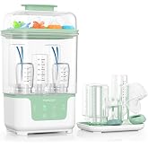 Momcozy Electric Bottle Sterilizer and Dryer, Holds 6 Bottles, 4 in 1 Device for Baby Bottles, Accessories and Breast Pumps,