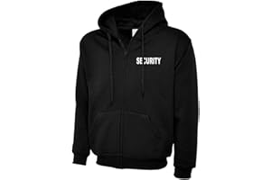 R&K Dienstbekleidung KAPUZEN-SWEATJACKE HOODIE - SECURITY bedruckt vorne und hinten Gr. XXL