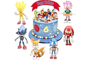 SIPHUS 7 Stücke Torte Topper, Tortendeko Kinder, Happy Birthday Cake Topper, Kuchendeko Geburtstag, Tortendeko Kindergeburtstag, Deko Torte Mädchen, Junge