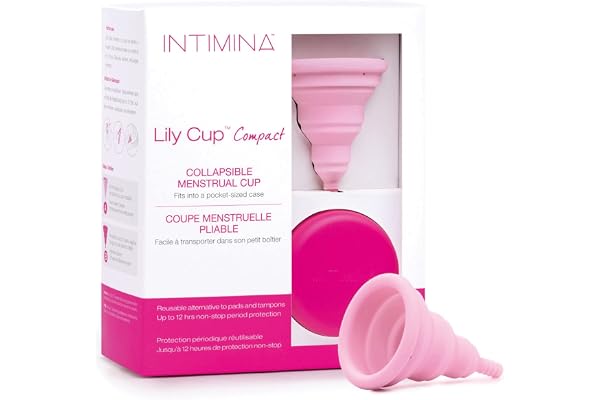 INTIMINA Lily Cup Compact Taille A - Petite Coupe Menstruelle Compacte qui se Plie à Plat, Cup Menstruelle, Menstrual Cup