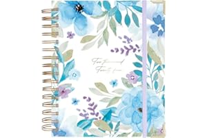 Nukua Notes - Agenda 2024 Enero a Diciembre (12 meses) - Día Página - A5 (15,5x20,5 cm) - Español e Inglés - Anillas doradas - Esther