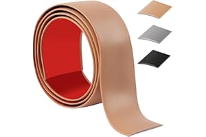 ZTOWOTO 100cm Barre De Seuil Adhesive，Flexible Seuil De Porte Adhesif PVC,Barres De Transition De Seuil Pour La Cuisine/Salon,Profil De Transition Pour Joindre Les Joints De Sol/Carrelage/Laminé（5cm，Brun）