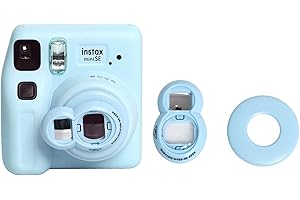 HIYQIN Selfie Mirror for Instax Mini SE/Mini 7+, Self-Portrait Selfie Mirror Close Up Lens Accessories Compatible with Fujifilm Instax Mini SE/7+/7s/9/8+/8 Instant Cameras - Blue