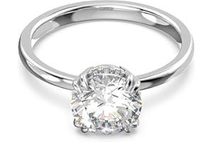 Swarovski Stilla Collezione bague cocktail, taille ronde, blanc