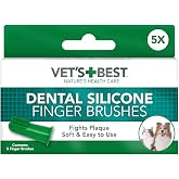 Vet's Best Vet&rsquo;s Best&trade; Kedi ve K&ouml;pekler i&ccedil;in Silikon Başlıklı Parmak Diş Fır&ccedil;ası
