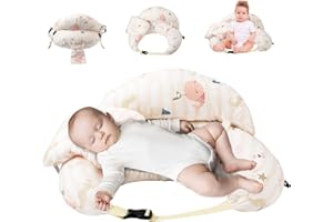 Uennm Baby's Cojín de lactancia XXL, almohada para embarazo, almohada para dormir de lado con bolsillo ajustable, de algodón para recién nacidos, almohada de lactancia, almohada para dormir de lado y