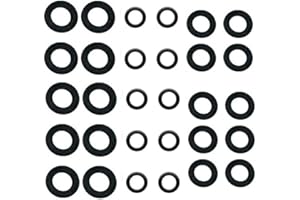 Topways® Profesjonalny zestaw uszczelek: asortyment pierścieni uszczelniających do wymiany starych uszczelek, uniwersalny pierścień uszczelniający do węża prysznicowego, zestaw zamienny O-Ring