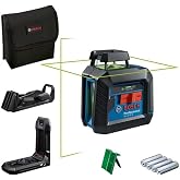 Bosch Professional GLL 2-20 G &Ccedil;izgi Lazer (20m &Ccedil;alışma Alanı, 4 x AA Pil, IP 64 Toza Karşı Koruma Sistemi, Yeşil Lazer, LB10 